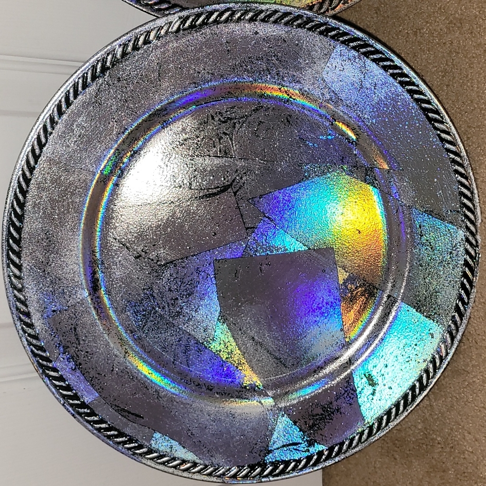 🎉💜Host Pick💜🎉Hand Crafted Foiled Chargers - Picture 9 of 9